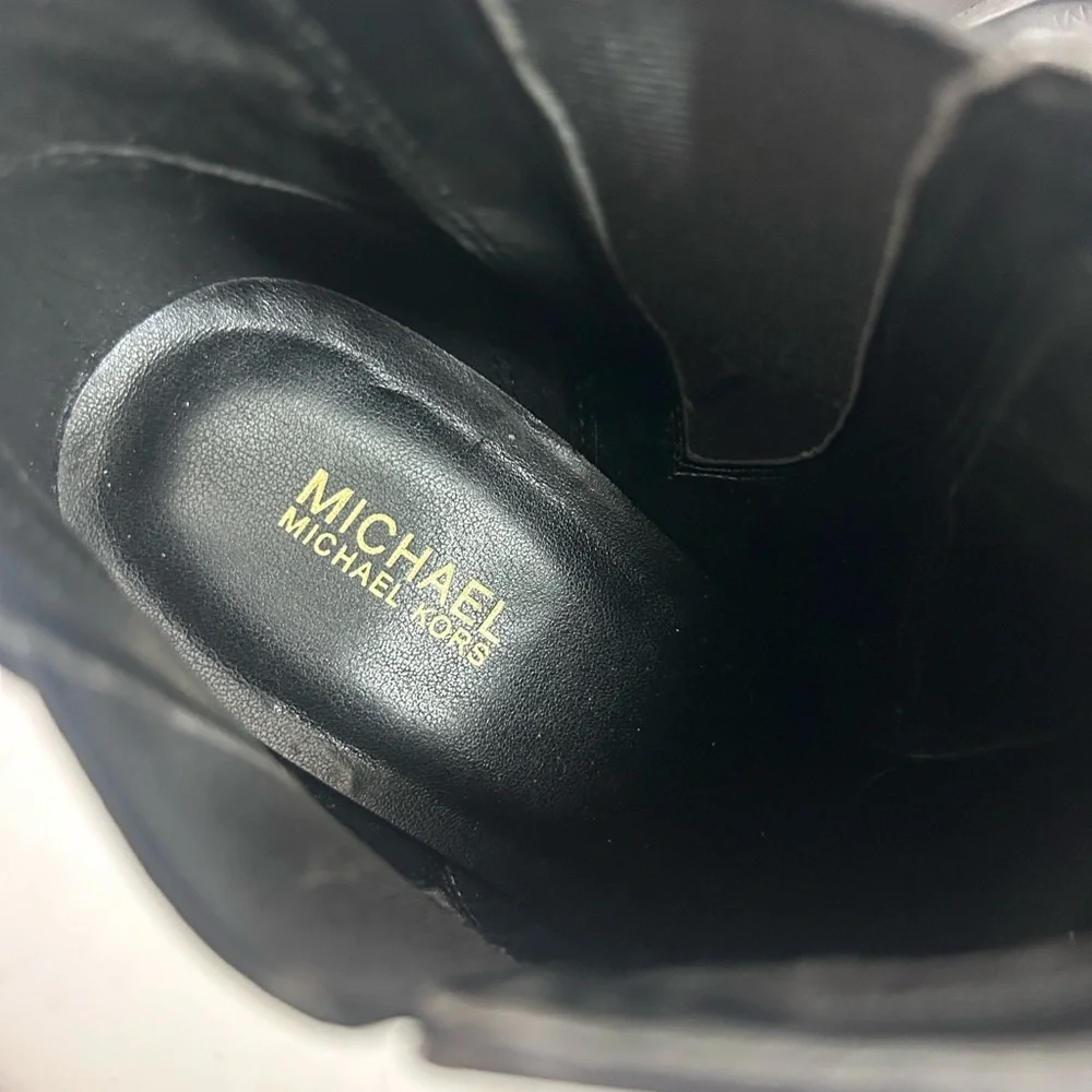 MICHAEL KORS Evaline Block Heel Booties Women's Size US 9.5 M Black NWOB